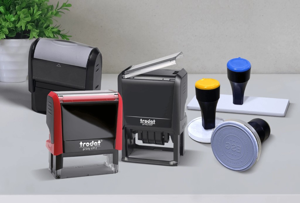 Rubber stamp and office supplies