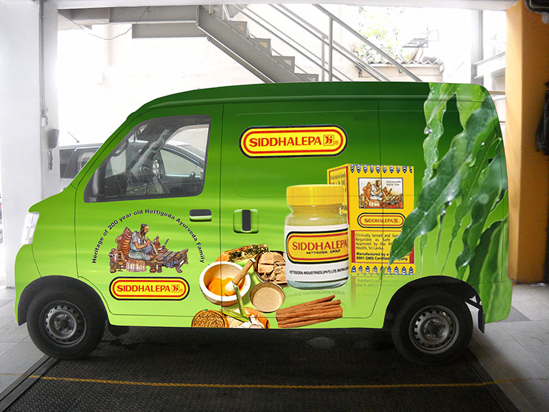 Car on road for vehicle branding