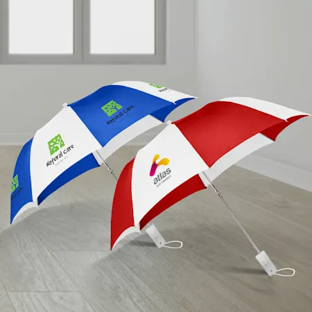 Custom printed umbrella branding