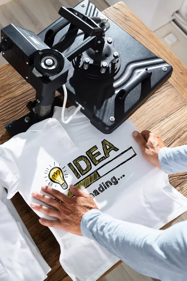 Heat press transfer on custom t-shirt